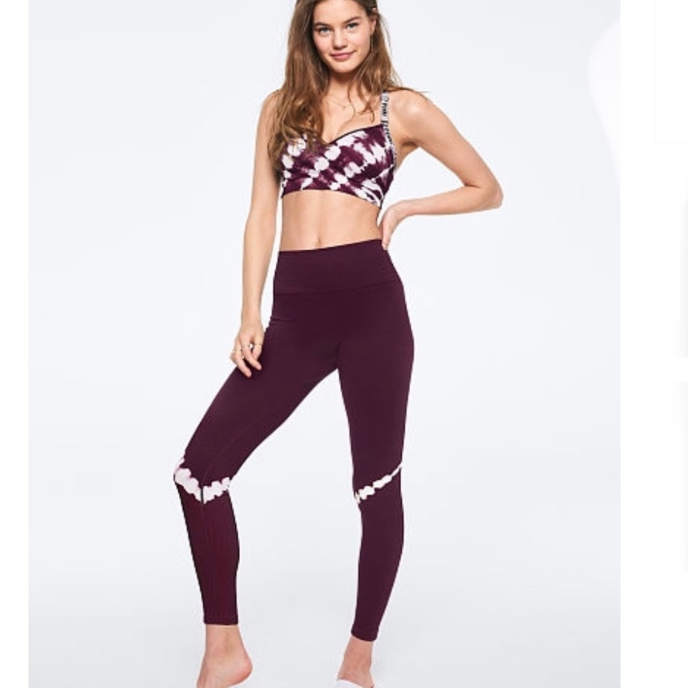 vs PINK high waist seamless leggings tye dye
